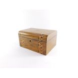 Withdrawn pre-sale by executors- A Victorian walnut and marquetry inlaid toilet box,