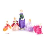 Five Royal Doulton figures, comprising Florence HN2745., Valerie HN2107., Rose HN2123., Christine