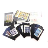 Philately. EII commemorative mint blocks, chiefly six's, first and second class, some Europe, etc.