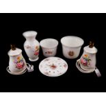 A group of Aynsley porcelain decorated in the Howard Sprays pattern, comprising a pair of table
