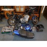 A Kawasaki KZ1300 project motorcycle, Registration GRU 911V, a part finished restoration project. (