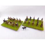 A collection of Del Prado Napoleonic Generals Infantry and Calvary Soldiers, board mounted. (48)