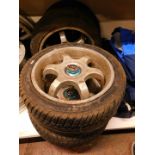 Four TSW R System alloy wheels, six spoke, with Direction tyres, 195/45R 16 ATV.