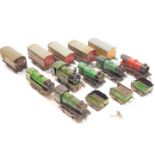 Hornby O Gauge locomotives, some tenders and five coaches. (a quantity)