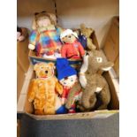Teddies and soft toys, to include Noddy., Rupert The Bear., Super Ted., and Paddington Bear. (2