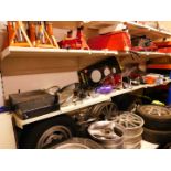 Assorted car equipment and accessories, including a pair of LED rear position lamp and stop lamps,
