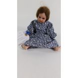 A Schoneau & Hoffmeister small bisque head doll, 1909, 10/0, 26cm high.