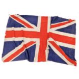 A vintage cloth Union Jack flag, probably early 20thC, 140cm wide.