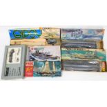 Various Airfix and other models, comprising an Airfix HMS Warspite, a frog firefly sailing dingy,