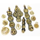 A collection of late 19thC and later horse brasses, comprising Cornwall Boscastle, John O'Groats,