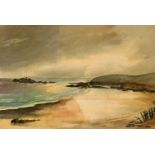 Irene Jago (fl. 1970). Cornish coastal scene, watercolour, signed, 37cm x 55cm.