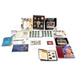 Various uncirculated coins collection sets, Royal mint 1983, in original outer packaging, 15cm high,