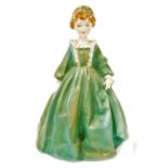 A Royal Worcester Doughty figure Grandmother's Dress, no. 3081, printed marks beneath, 18cm high.