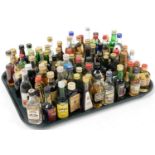 Various miniature alcohol bottles, to include Grants whisky 13cm high, Dunhill scotch whisky bottle,