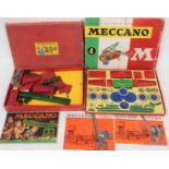 Two part sets of Meccano, to include a Meccano no.4, with box and instructions and a Meccano