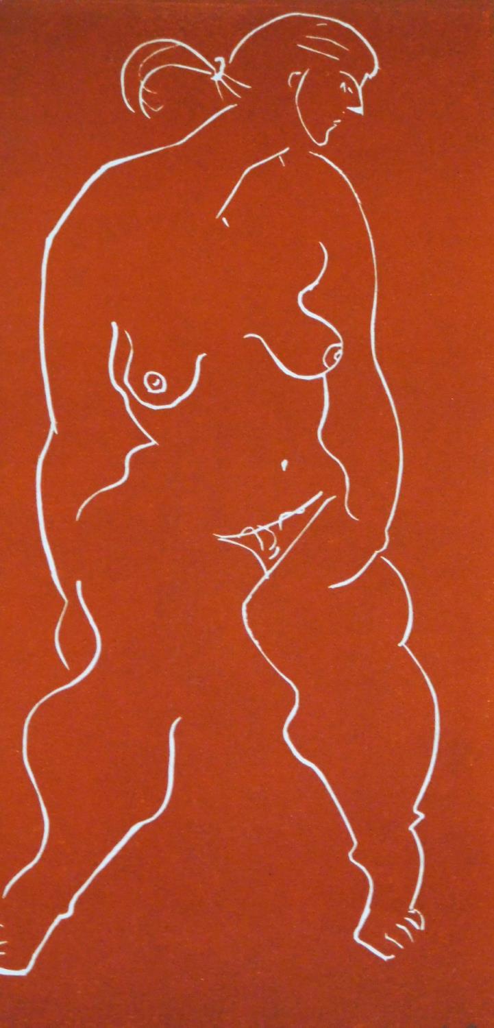 D B (21stC). Ladies in nude, limited edition, etchings, one marked 4/2, the other 8/20, in pencil, - Image 2 of 4