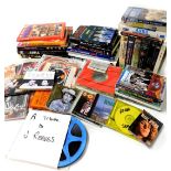 Various music related books, book and CD collection Status Quo, Pictures 40 Years of Hits, Abba