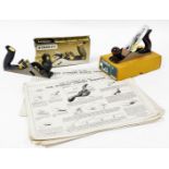 A boxed Stanley wood plane, RB10 12-100 266x50, a further boxed as new Stanley wood plane and