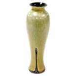 A Caithness Ebony range Chinese vase, sand and black colourway, 26cm high.