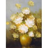 Robert Cox (21stC). Vase of flowers, oil on canvas, framed, 40cm x 29cm.
