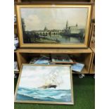 Various prints, pictures, large seascape, etc. (a quantity)