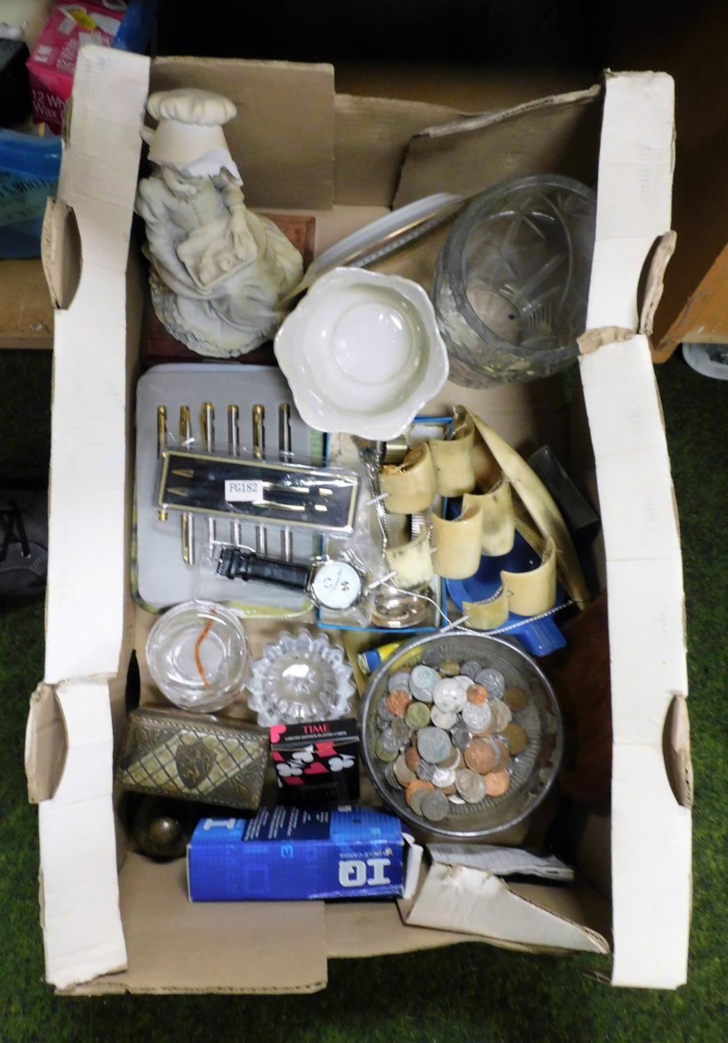 Various china, bygones and effects, two litre pull and dry, first aid kit, stapler, other desk top - Image 4 of 4