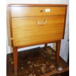 A teak effect bedside cabinet, with single drawer and cupboard base, a Happy Made shoe rack. (2)