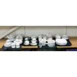 Various household china and effects, Royal Doulton Juno pattern part service, cabinet cups and