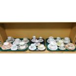 Various china trios, Art Deco, etc., Ohashi Japanese cabinet cup and saucer, Meissen style Kauffmann