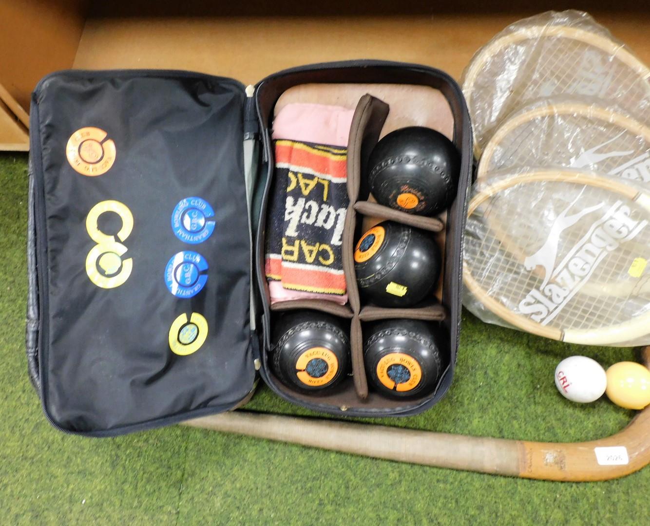 Vintage sporting equipment, hockey sticks, carpet bowls, etc. (a quantity) - Image 4 of 4