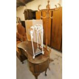 A group of furniture, to include a Bentwood coat stand, a metal corner umbrella stand, and a