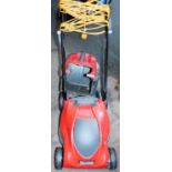 A Mountfield electric rotary lawnmower.