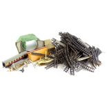 A quantity of OO Gauge model railway accessories, track, etc., to include Crescent and Tri-ang. (