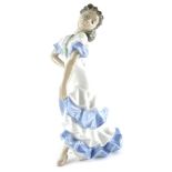 A Nao porcelain model of a flamenco dancer, 28cm high.