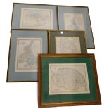 Various continental and other maps, to include a map of Lincolnshire, two French maps of the British