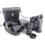 A pair of Mark Scheffel 20 x 50 binoculars, a pair of Verix 10 x 50 binoculars, a pair of Helios 8 x