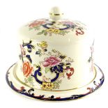 A Masons Ironstone Mandalay pattern cheese dome and stand, 29cm diameter.