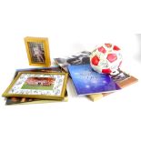 Various sporting items, etc., to include a Lincoln City signed football, an England cricket squad Vs
