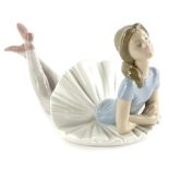 A Lladro porcelain figure, Heather Ballet Blue, model 1359, issued 1978, 24cm long.