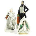 A collection of 19thC Staffordshire figures, (AF).