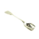 WITHDRAWN PRE SALE BY VENDOR. A Victorian silver fiddle pattern cheese scoop, London 1842, 1¼ oz.