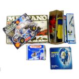 Various boxed part Meccano sets, to include helicopter, clock kit No. 1, combat etc.