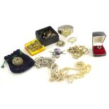 Various costume jewellery, to include a Sekonda gent's wristwatch, silver cufflink's and earrings,