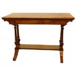 A Victorian exhibition quality figured walnut card table, the rectangular top with a moulded edge