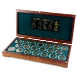 A set of replica coins from the Roman Empire Twenty Emperor Collection series, in fitted case.