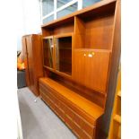 A teak Nathan type room unit, and a teak wardrobe. (2)