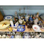 Miscellaneous ceramics, glass, etc., to include collector's plates, egg cups, a pair of glass gilt