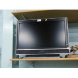 A Sony Bravia 26" LCD digital colour TV, with lead, lacking remote.
