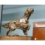 A Beswick Britannia collection bronzed ceramic figure of a Setter, on an oval base, 30cm W.