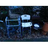 Various mobility items, zimmer frame, invalid chair, 100cm high, commode (a quantity).